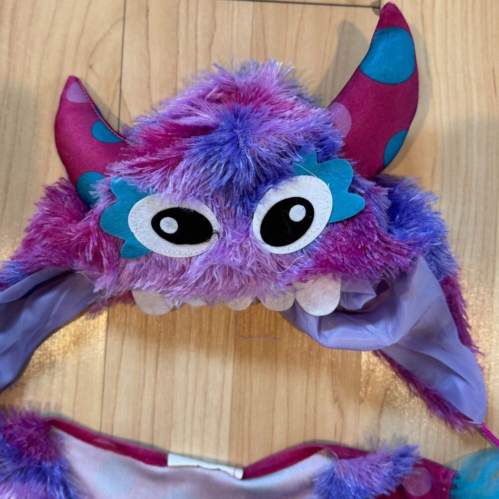Dizzy Lizzie Costume Girls Large 12 Spirit Halloween Monster Unicorn Pink